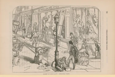 Acht Uhr morgens: Ladenöffnung