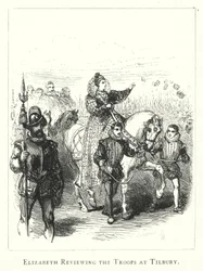 Elisabeth inspiziert die Truppen bei Tilbury