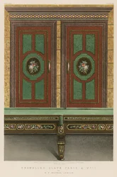 Emaille-Schiefertisch und Wand von G F Magnus, London