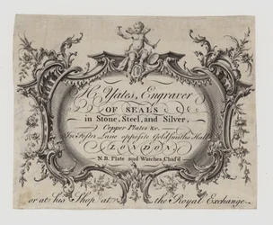 Siegelgraveure, H Yates, Visitenkarte