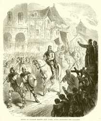 Einzug von Karl Martell in Paris nach der Niederlage der Sarazenen