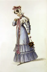 Abendkleid, Modeplatte aus Ackermann