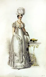 Abendkleid, Modeplatte aus Ackermann