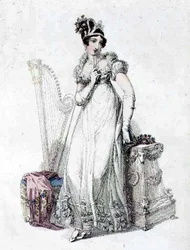 Abendkleid, Modeplatte aus Ackermann