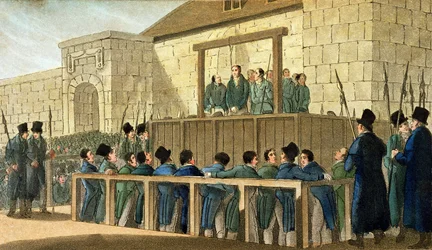 Hinrichtung von John Thurtell im Jahr 1824 im Gefängnis von Hertford