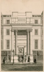 Exeter Hall, Strand, London; aus Gentlemans Magazine; Proof