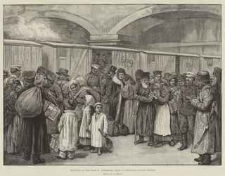 Vertreibung der Juden aus St. Petersburg, Szene am Baltischen Bahnhof