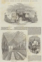 Abschiedsessen für Lord Ellenborough in Kalkutta