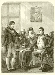 Ferdinand von Spanien tritt auf Diktat von Kaiser Napoleon seine Krone ab
