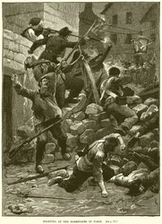 Kämpfe an den Barrikaden in Paris