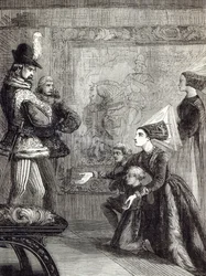 Erstes Treffen von Edward IV und Lady Elizabeth Gray, Illustration aus 