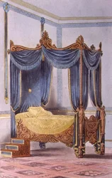 Himmelbett, Tafel 186 aus Ackermanns 