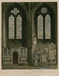 Viertes und fünftes Fenster, Nordschiff, Westminster Abbey, London