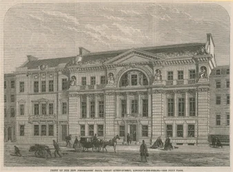 Front der neuen Freemasons Hall, Great Queen Street, Lincolns Inn Field, London