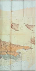 Geologische Karte der Kutch-Wüste, 1870
