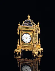 George III musikalische und viertelstündige kleine Tischuhr, Howlett & Horne, London, ca. 1780