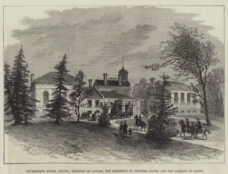 Regierungshaus, Ottawa, Dominion von Kanada, die Residenz von Prinzessin Louise und dem Marquis von Lorne (Gravur)