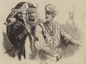 Gruppe von Sikhs (Stich)