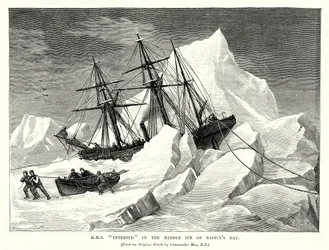 H.MS "Intrepid" im Mittlereis der Baffin Bay