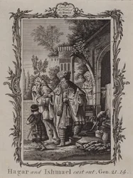 Hagar und Ismael verstoßen (Gravur)