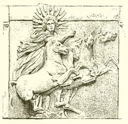 Helios auf seinem Wagen