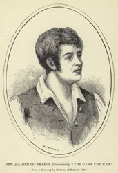 Hen (oder Henry) Pearce, Champion, The Game Chicken, nach einer Zeichnung von Reeves, aus Bristol, 1805