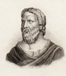 Heraklit von Ephesos, aus „Crabbes Historical Dictionary“, veröffentlicht 1825
