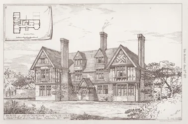 Haus in Northenden bei Manchester (Stich)
