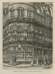 Illuminationen und Dekorationen schmücken Messrs Mappin und Webb