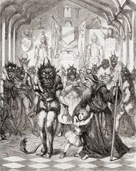 Illustration nach George Cruikshank für das Gedicht 
