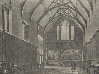 Innenansicht der Halle, 1816 (Gravur)
