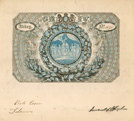 Einladung zur Krönung von Georg IV. im Jahr 1821