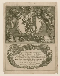 Einladung zur Gesellschaft der Maler für den 24. Oktober 1678