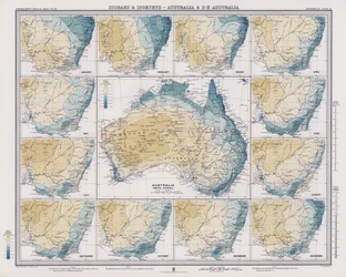 Isobaren und Isohyeten, Australien und Südost-Australien