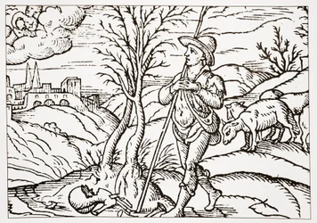 Januar, aus Spensers Der Hirtenkalender, 1579