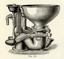Jennings verbessertes Bramah-Ventil-Klosett, 1870
