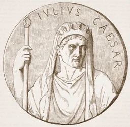 Julius Caesar, Illustration aus Cassells Illustrierter Geschichte Englands