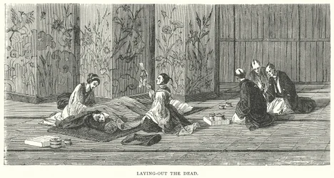 Aufbahrung der Toten (Gravur)