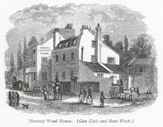 Londoner Clubs: Hornsey Wood House (Gravur)