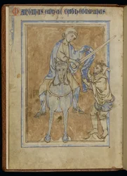 MS 370, St. Martin und der Bettler, aus einem illuminierten Manuskript