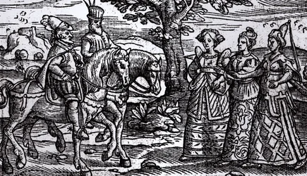 Macbeth, Banquo und die drei Hexen, Die Historie von Schottland, 1577