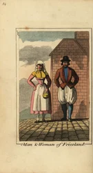 Mann und Frau aus Friesland, Holland