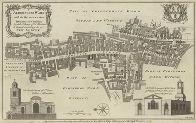 Karte des Aldersgate Ward, City of London