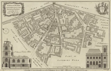 Karte des Aldgate Ward, London