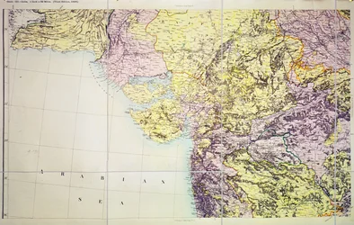 Karte von Kutch und Bombay Präsidentschaft, Indien, 1898