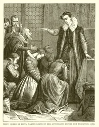 Maria Stuart nimmt Abschied von ihren Begleitern vor ihrer Hinrichtung, 1587