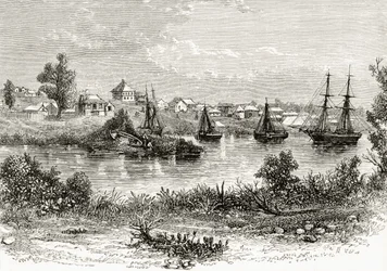 Melbourne, 1840, aus 