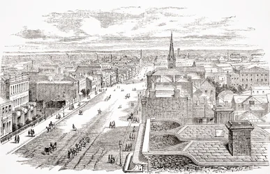 Melbourne, Australien, aus The Gallery of Geography von Rev. Thomas Milner, veröffentlicht ca. 1880