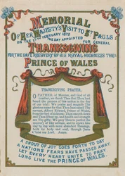 Gedenkfeier anlässlich des Besuchs Ihrer Majestät in der St. Pauls Kathedrale, London, 27. Februar 1872