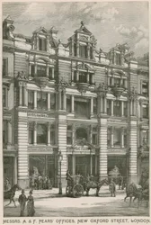 Büros von Messrs A & F Pears, New Oxford Street, London